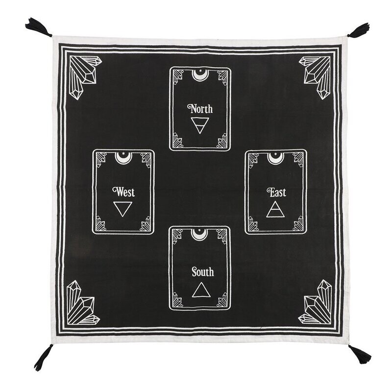 Tarot reading or alter cloth, 4 card spread design
