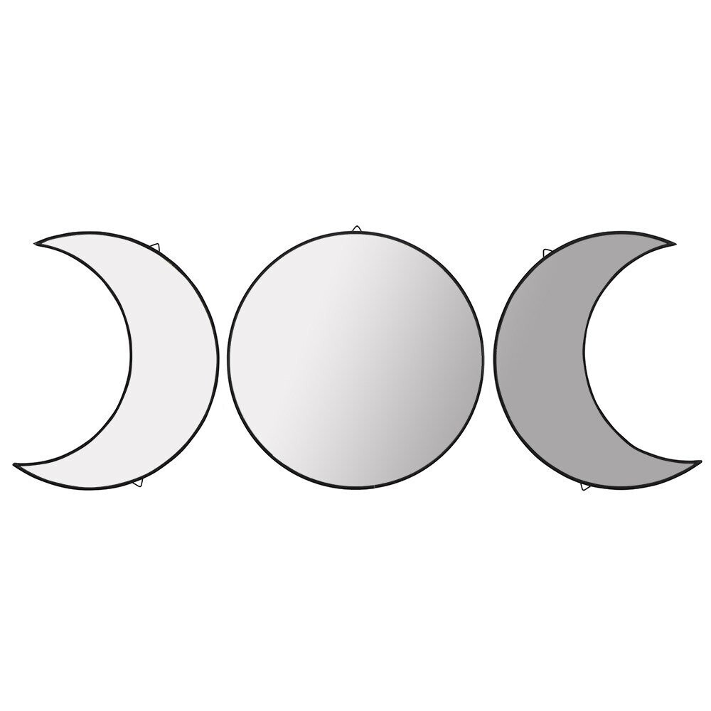Mirror, three-piece triple moon design