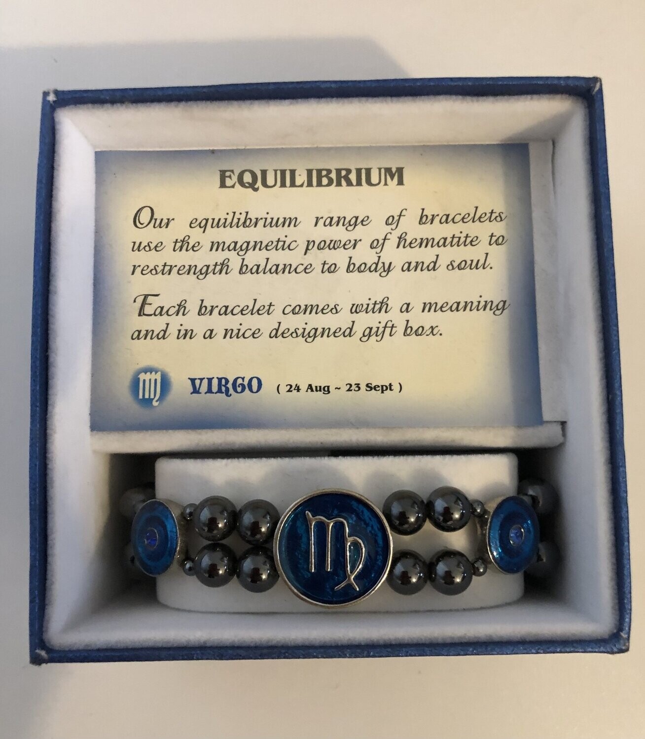 Equilibrium Hematite Magnetic Bracelet, Zodiac designs