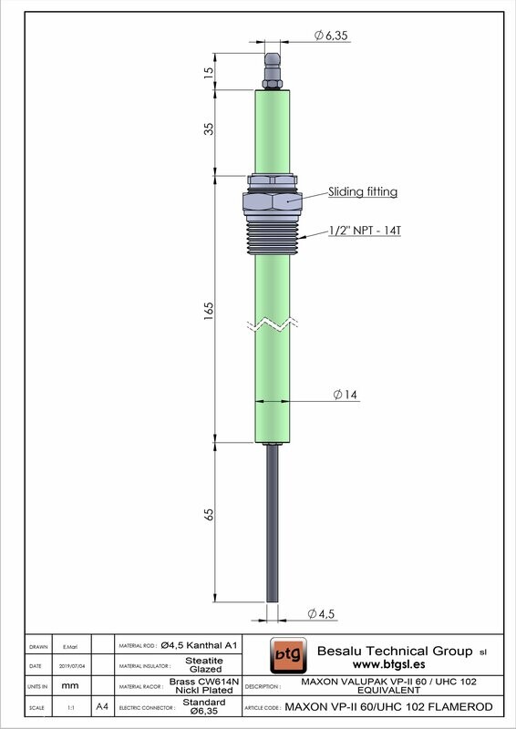 MAXON VP-II 60 / UHC 122 FLAMEROD