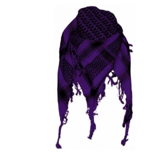 Shemagh Halstuch Lila Schwarz