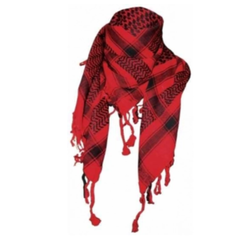 Shemagh Halstuch Rot Schwarz