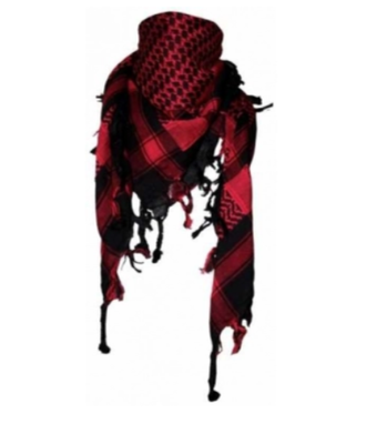 Shemagh Halstuch Schwarz Rot