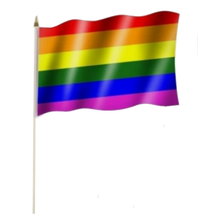Stockfahne Regenbogen