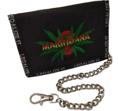PorPortemonnaie Schwarz Marihuana
