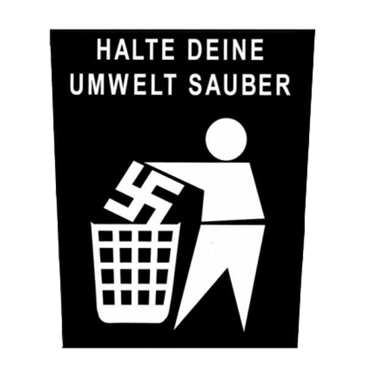 Halte Deine Umwelt Sauber​ Rückenaufnäher - Backpatch