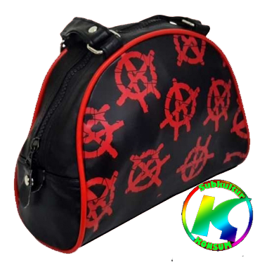 Henkeltasche Anarchie Schwarz / rot