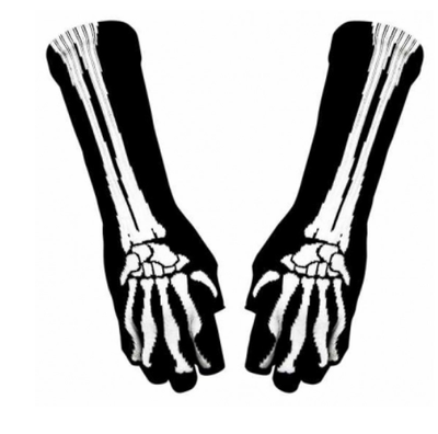 Armstulpen Handschuhe - Skelett Hand 001