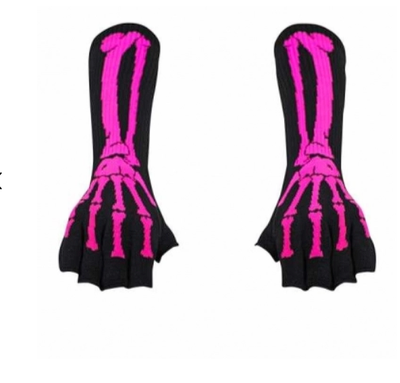 Armstulpen Handschuhe - Skelett Hand 002