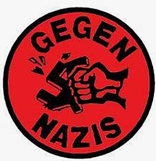 Gegen Nazis - patch - rot