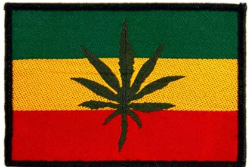 Flag Rasta Leaf - patch