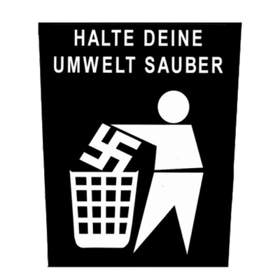 Halte Deine Umwelt Sauber​ Rückenaufnäher - Backpatch