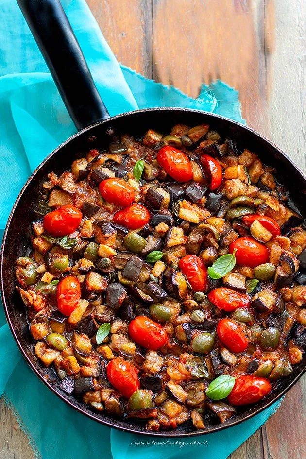caponata di melanzane in agrodolce