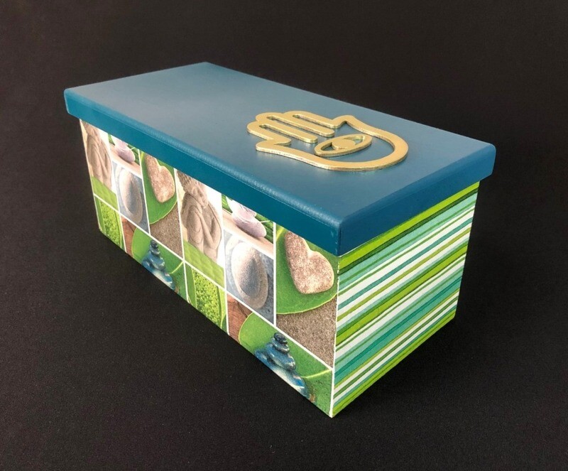 Caja turquesa extra grande alta