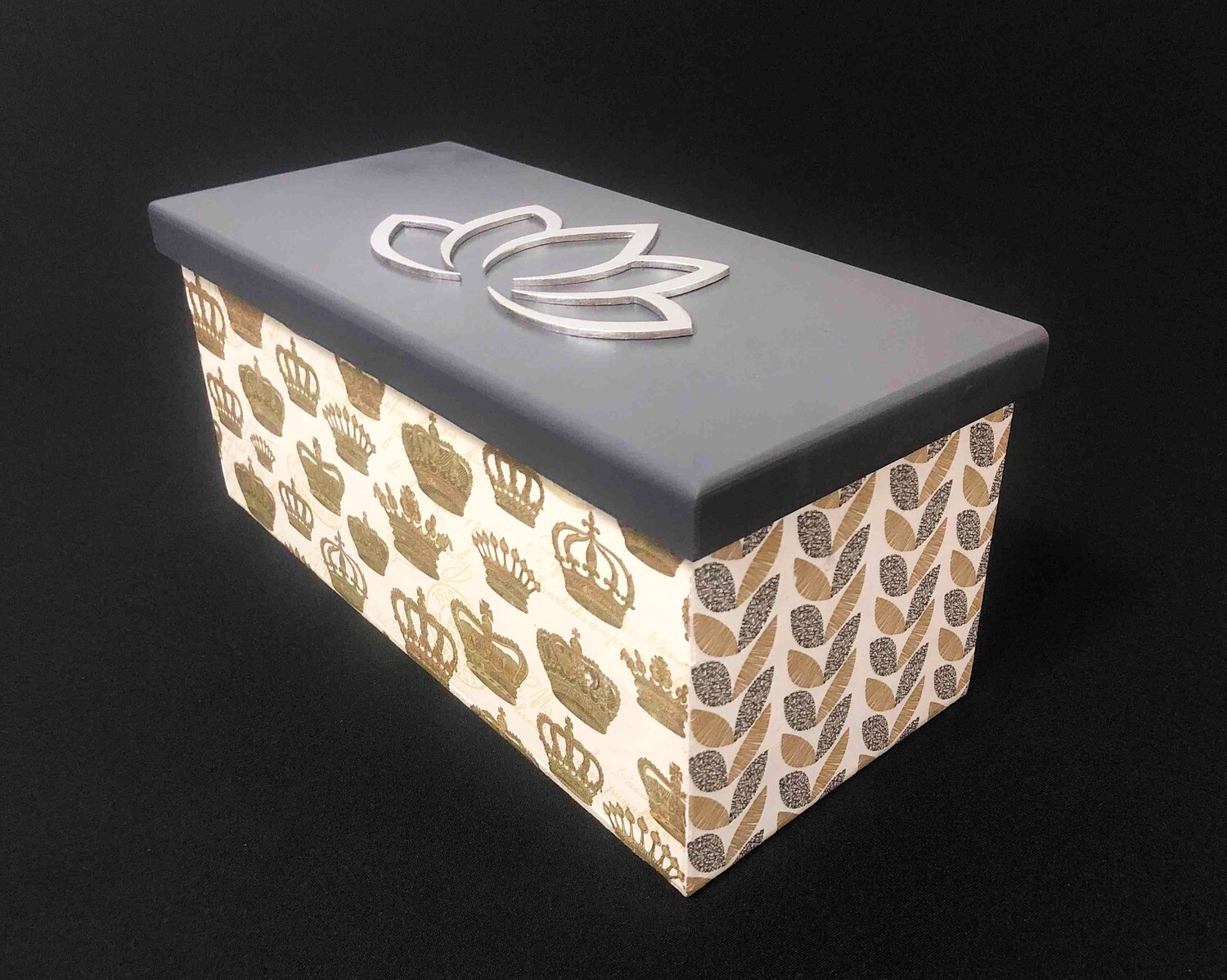 Caja gris oscuro extra grande alta