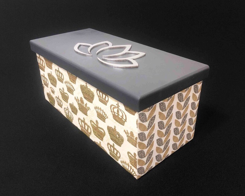 Caja gris oscuro extra grande alta