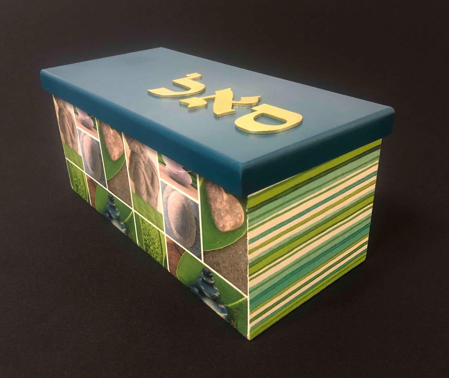 Caja turquesa extra grande alta