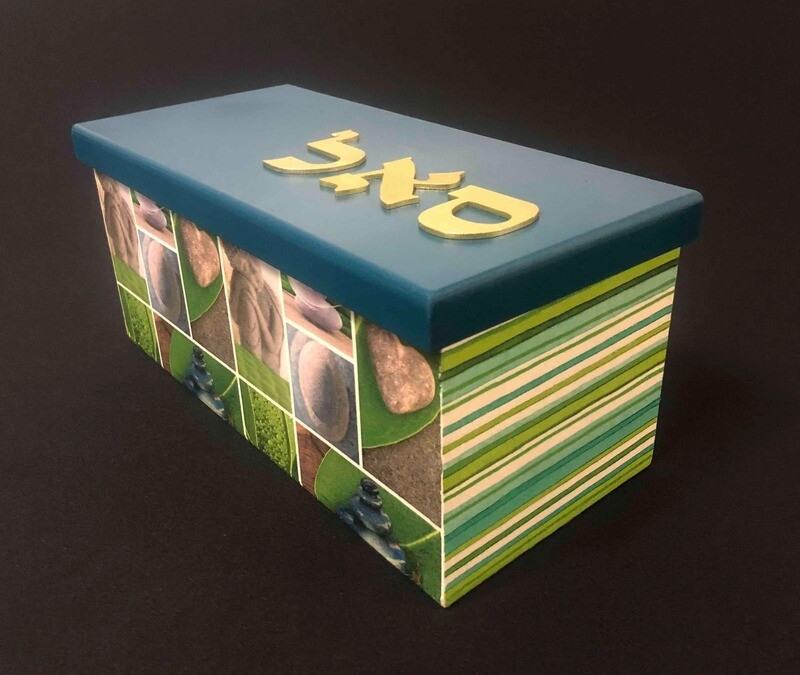 Caja turquesa extra grande alta