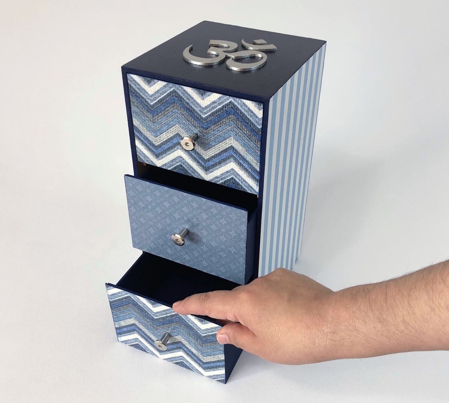 Cajonera triple azul