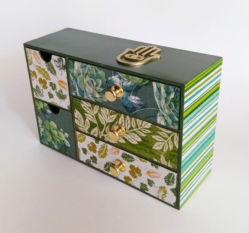 Cajonera mixta verde