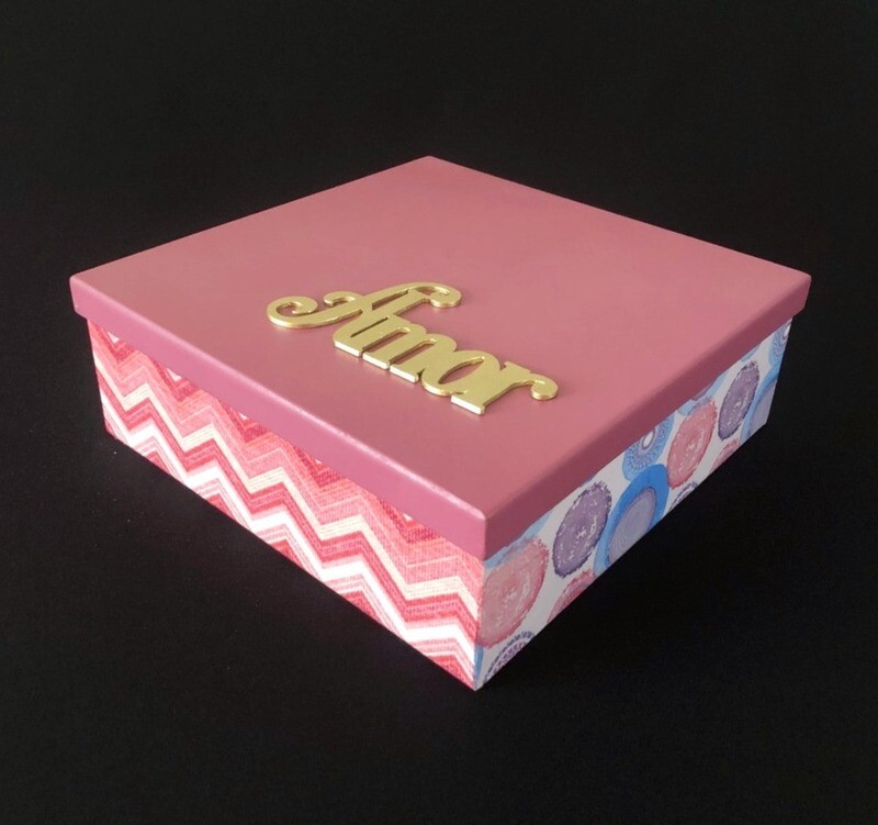 Caja rosa extra grande