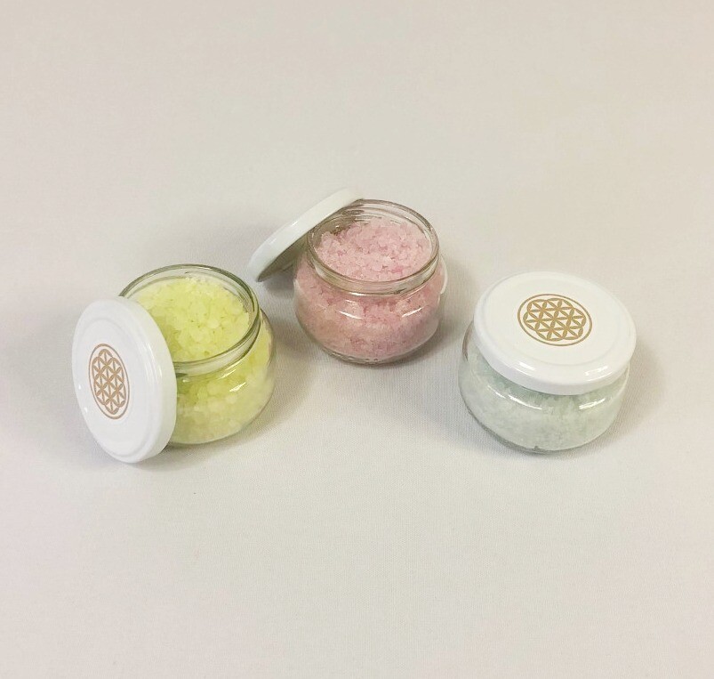 Sales de baño en frasco