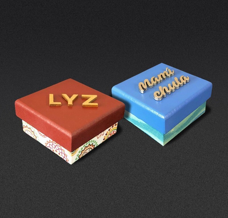 Cajas joyero terracota y azul