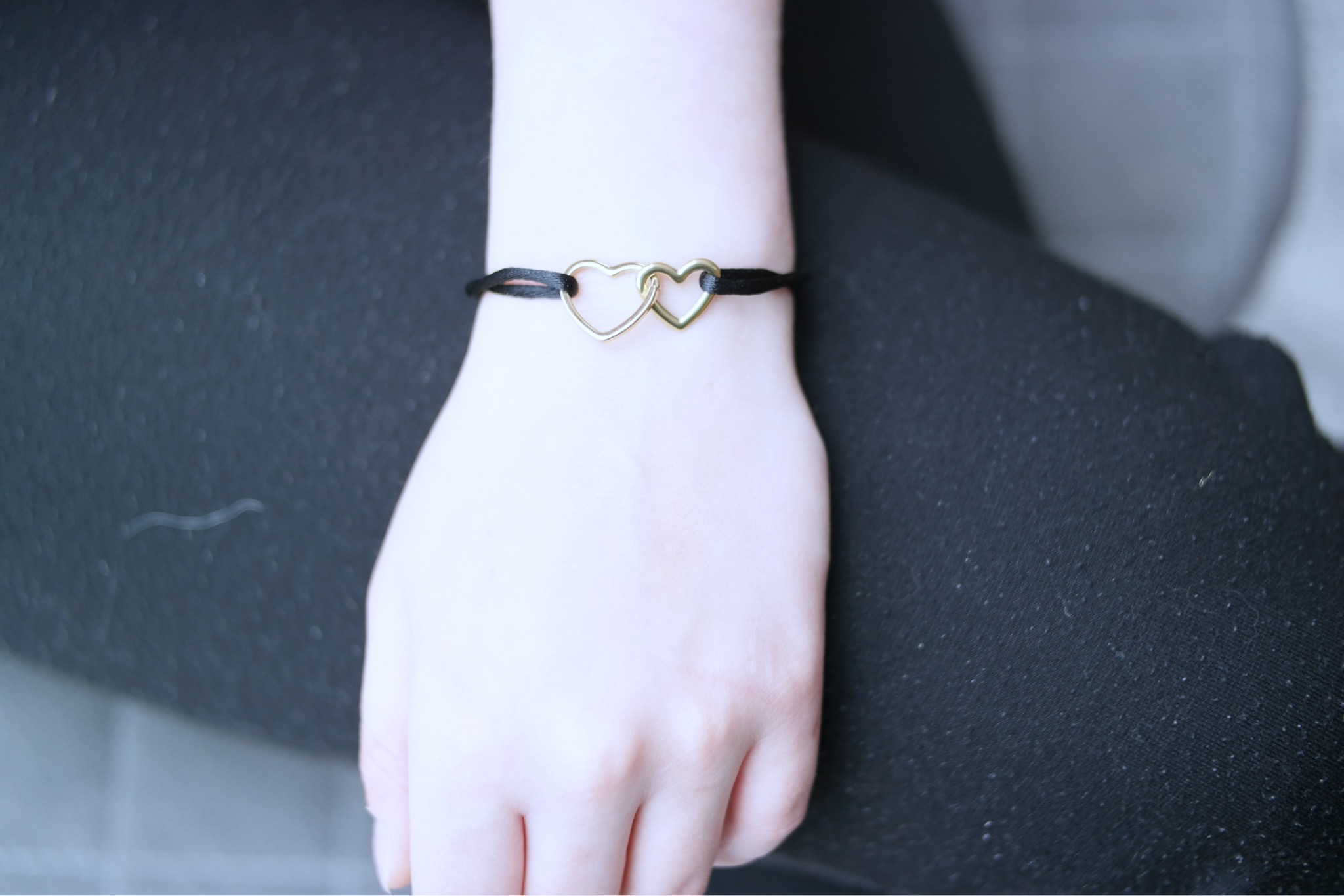 LIVA Black double heart