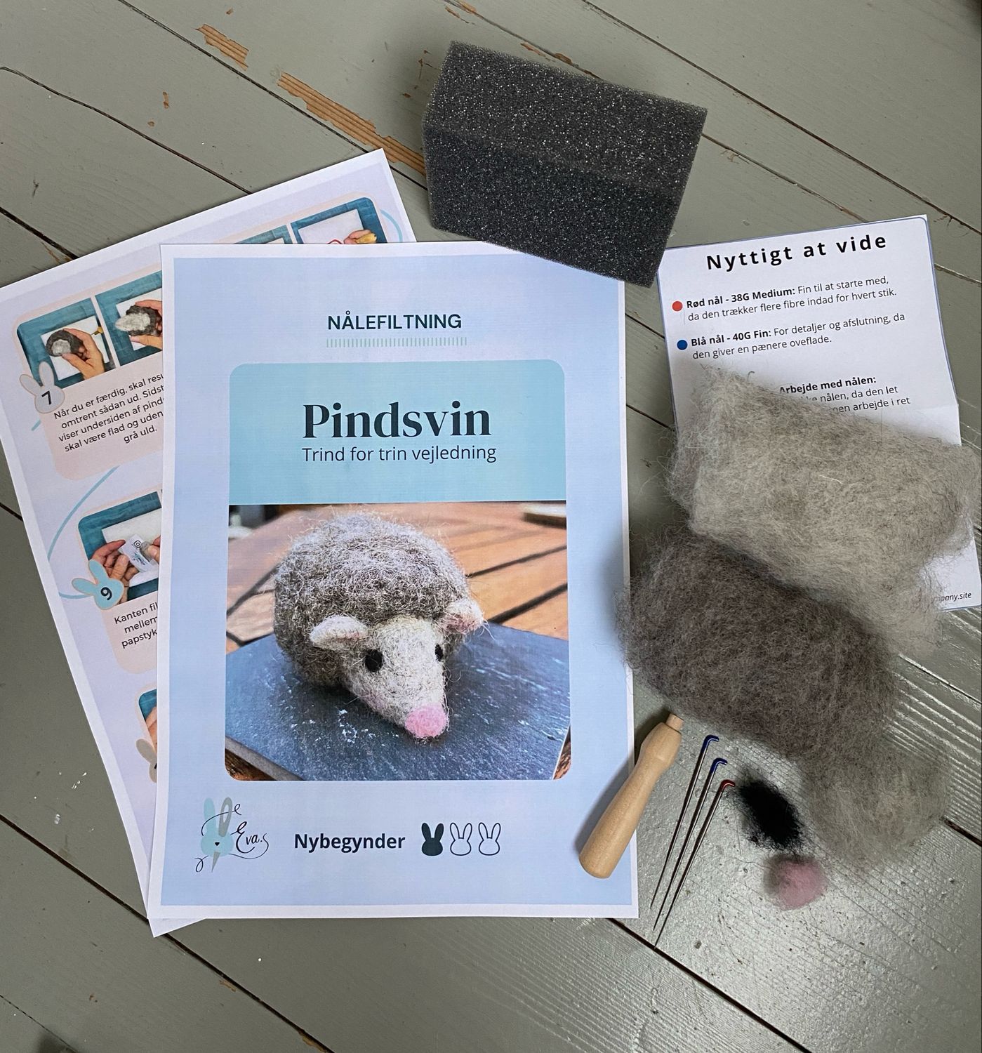 Startsæt Nålefiltning PINDSVIN