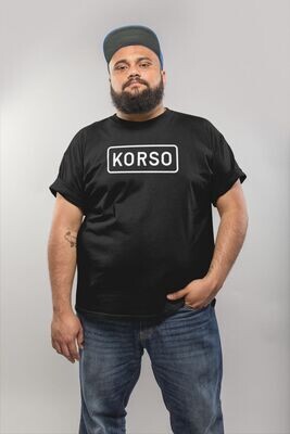 KORSO t-skjorta 6-8XL endast svart