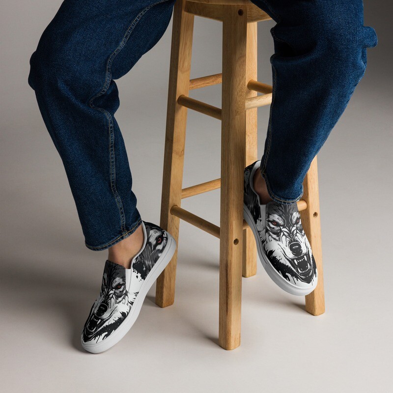 Herr slip-on canvas Varg sko