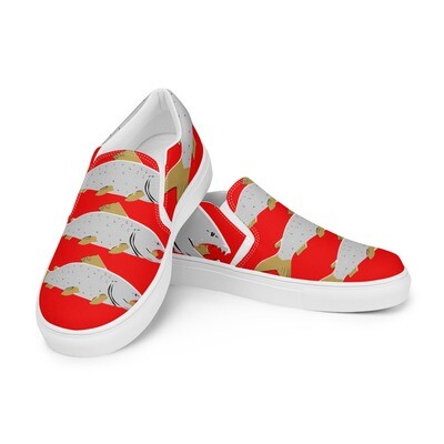 Borgå LK dam slip-on canvas skor