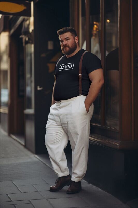 SAVIO t-skjorta 6-8XL Svart