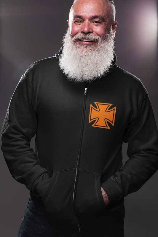Maltese Cross Zipper Hoodie