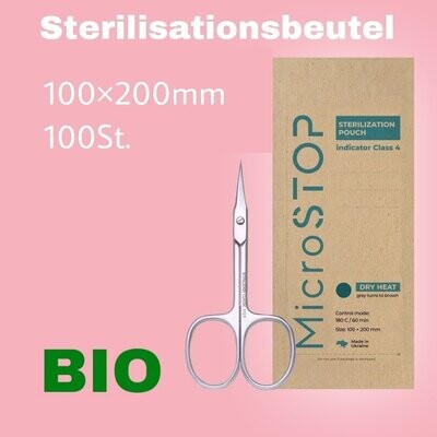 BIO Sterilisationsbeutel (Kraftpaket) 100x200 mm 100St.
