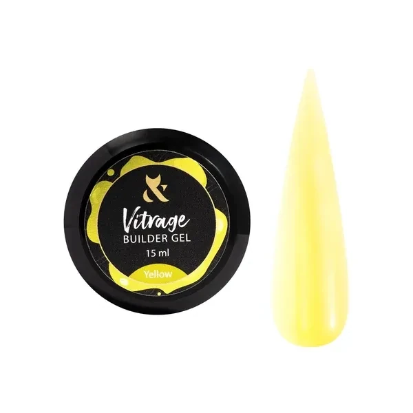 F.O.X Vitrage Builder gel Yellow, 15 ml F.O.X Vitrage Builder gel Yellow, 15 ml