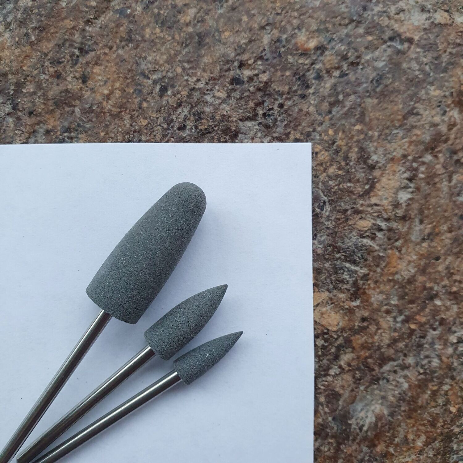 SET Silikonpolierer Ø10mm, Ø6mm, Ø5mm, (3 Stück) Grau (Mittel)