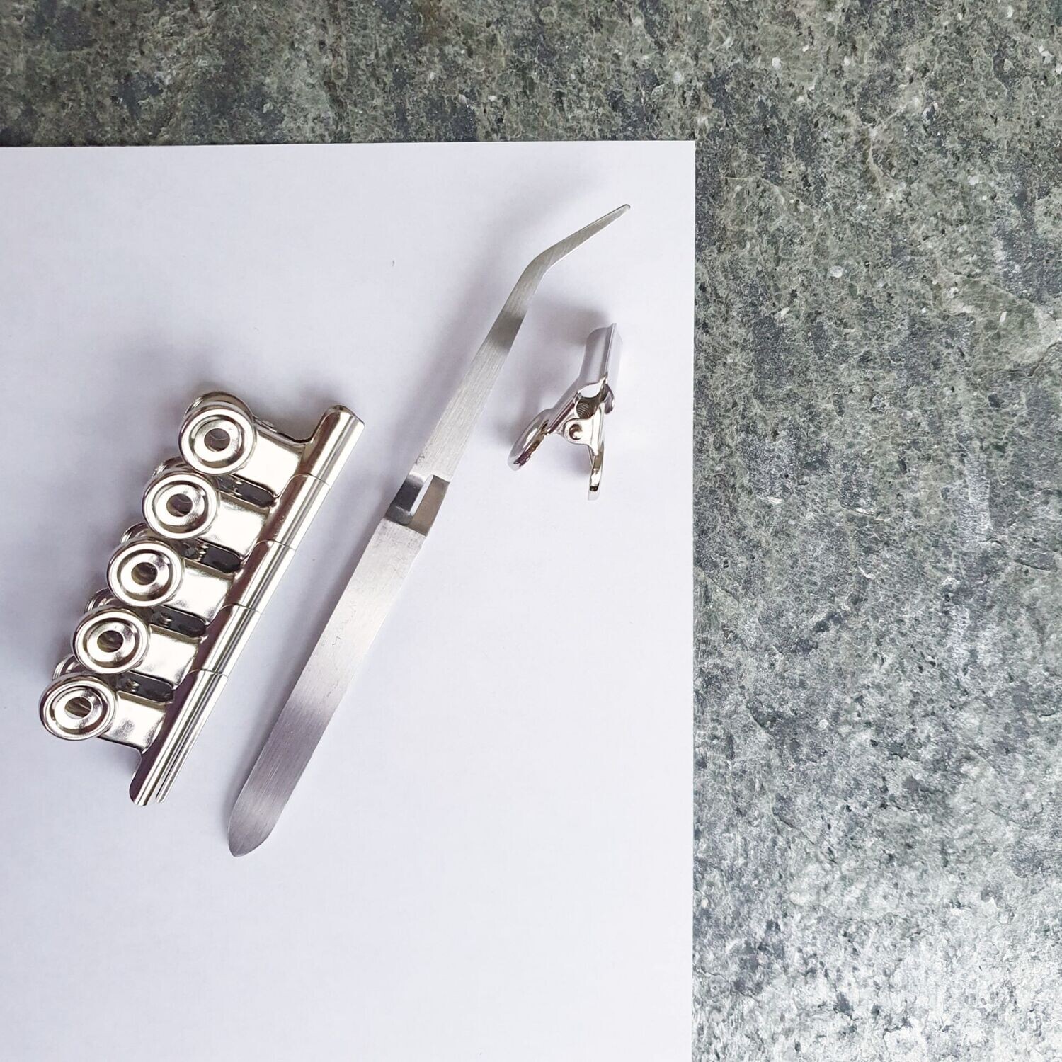 SET Pinchzette+Nagelverlängerungclips (6 Stück) Silber