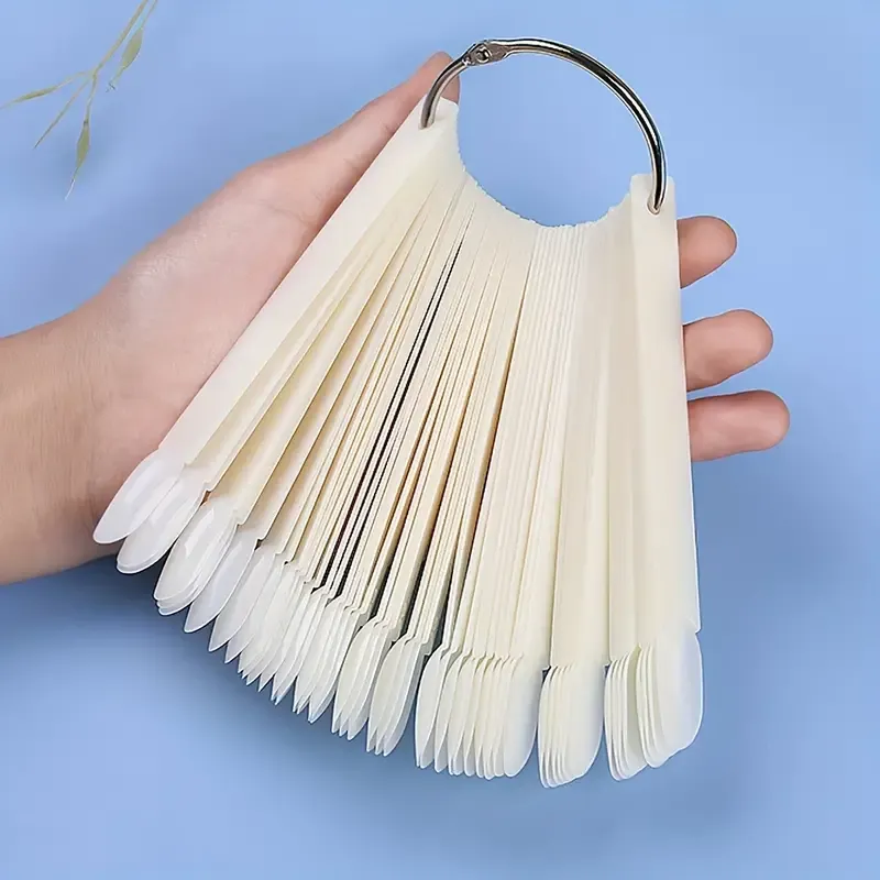 Tips Ring, 50 Stück (Natural Farben, Runde Form)