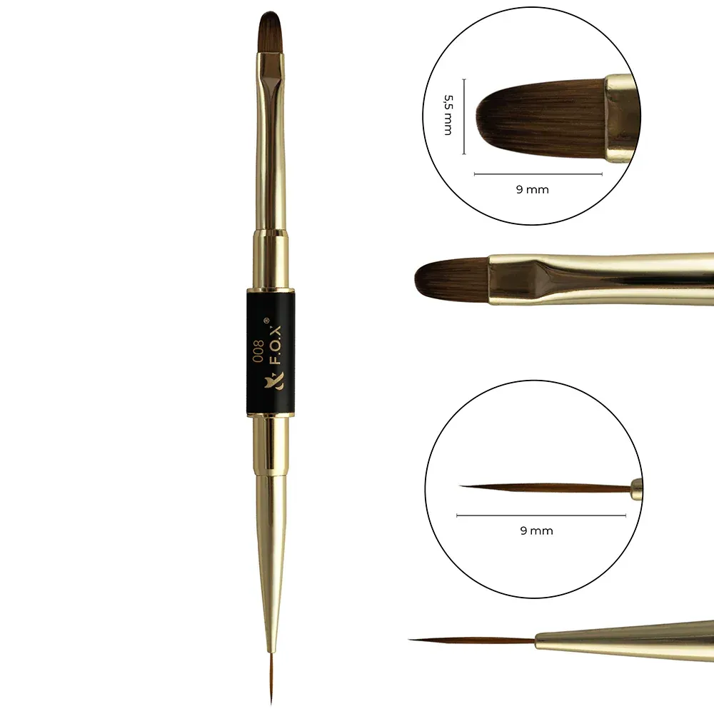F.O.X Doppelpinsel 008 (oval + Liner)