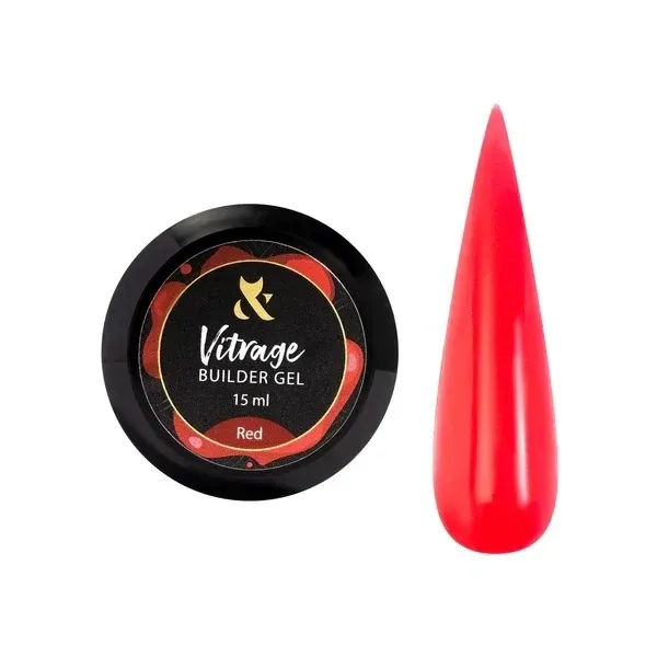 F.O.X Vitrage Builder gel Red, 15 ml F.O.X Vitrage Builder gel Red, 15 ml