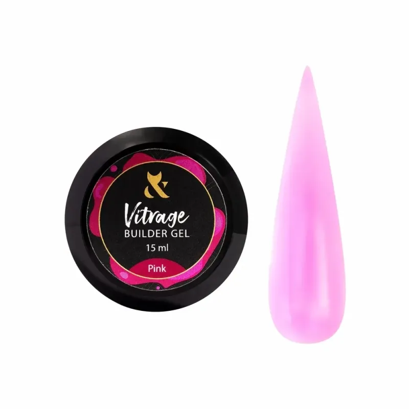 F.O.X Vitrage Builder gel Pink, 15 ml F.O.X Vitrage Builder gel Pink, 15 ml
