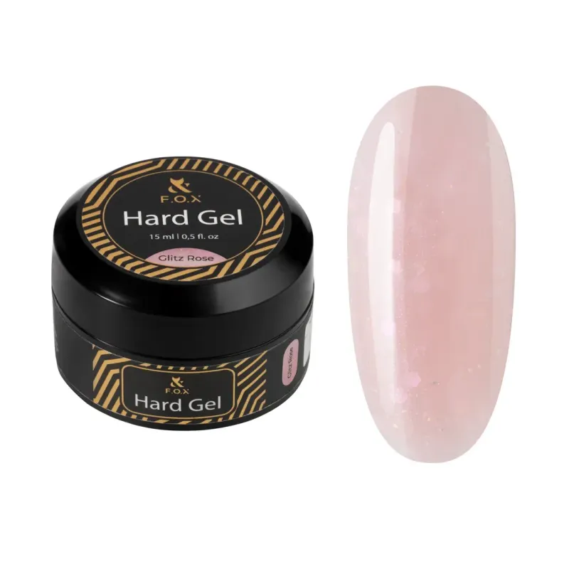 F.O.X Hard Gel Glitz (Rose) 15 ml F.O.X Hard Gel Glitz (Rose) 15 ml