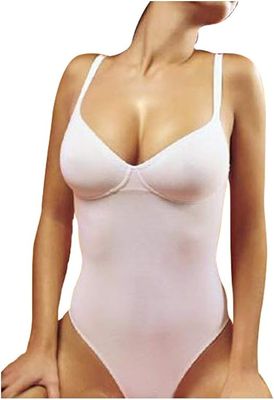 BODY DONNA JADEA ART. PEONIA  COTONE ELASTICIZZATO COLORI BIANCO NERO PELLE