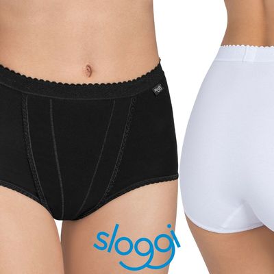 offerta 2 guaine SLOGGI control maxi cotone elasticizzato pancia piatta
