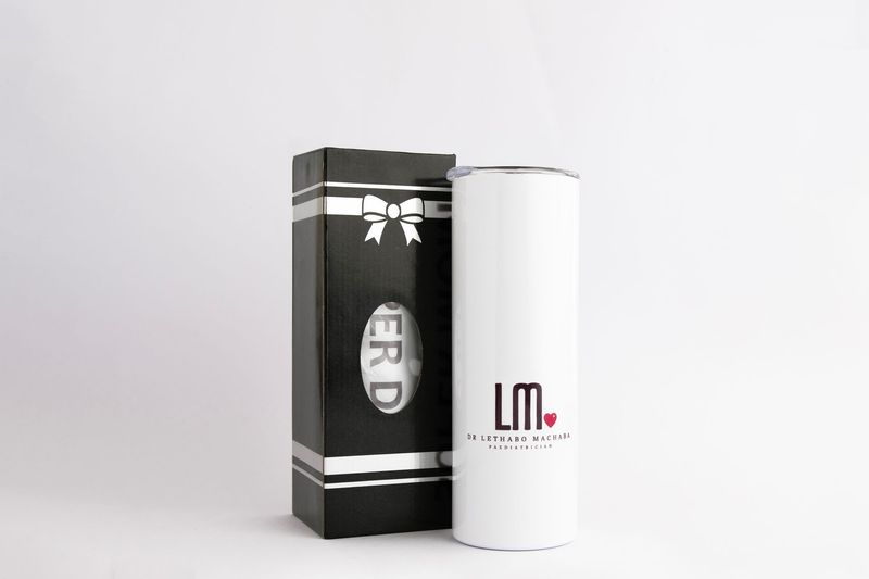 Super Mom or Super Dad 550ml Double Walled Stainless Steel White Tumbler