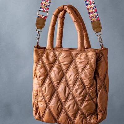 Bag diamond quilted with strap crossbody