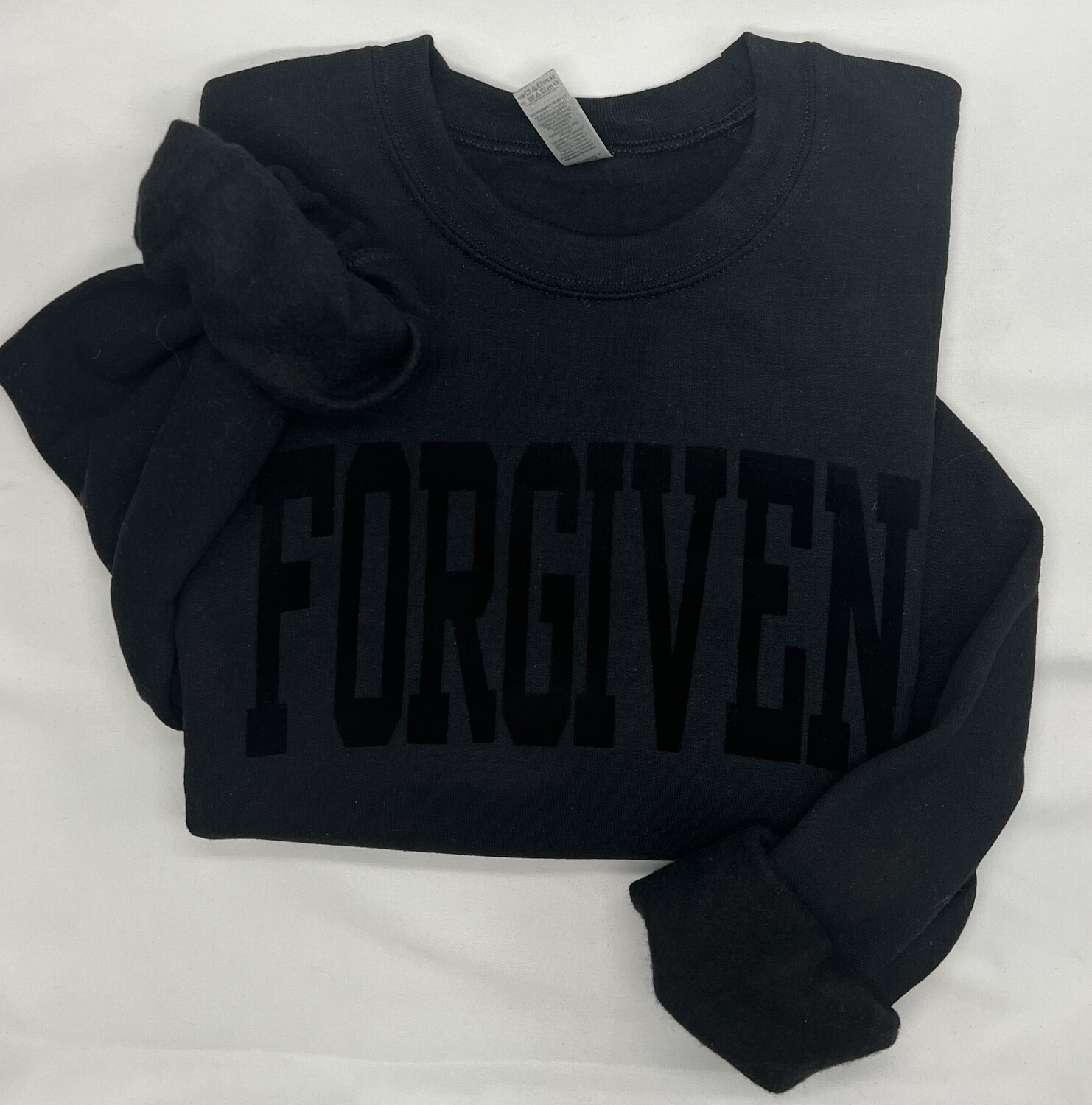 Forgiven Velvet Letter Sweatshirt