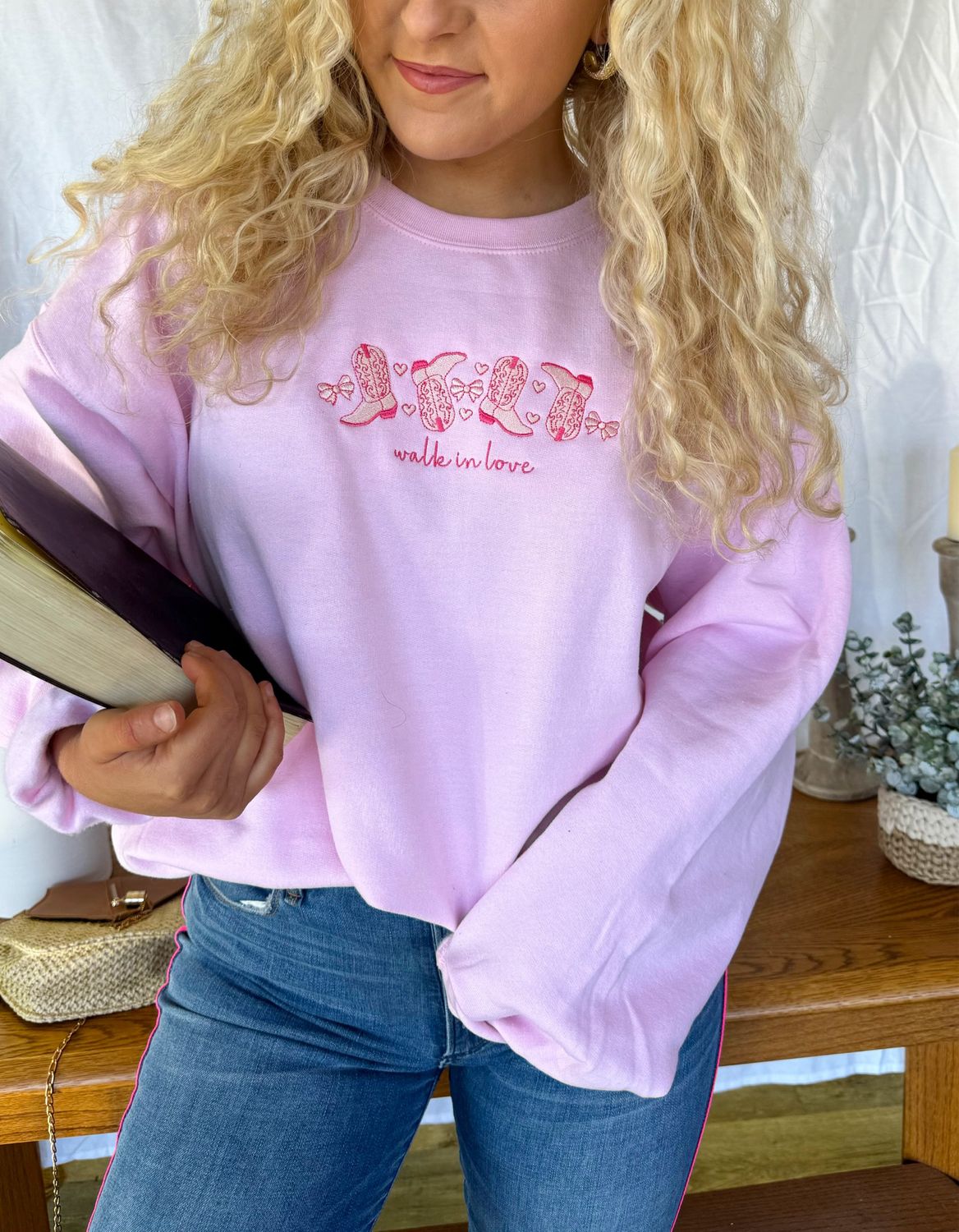 Walk in Love Embroidered Sweatshirt