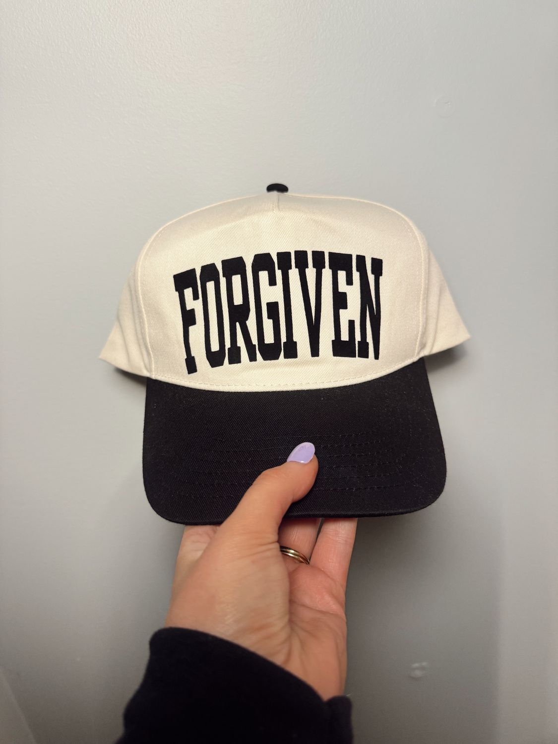 Forgiven or Custom Word Velvet Letter Hat